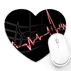 Music Wallpaper Heartbeat Melody Heart Mousepads