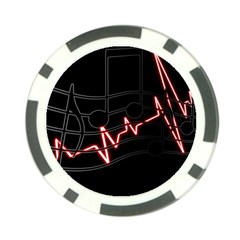 Music Wallpaper Heartbeat Melody Poker Chip Card Guard (10 Pack)