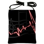 Music Wallpaper Heartbeat Melody Shoulder Sling Bag Front