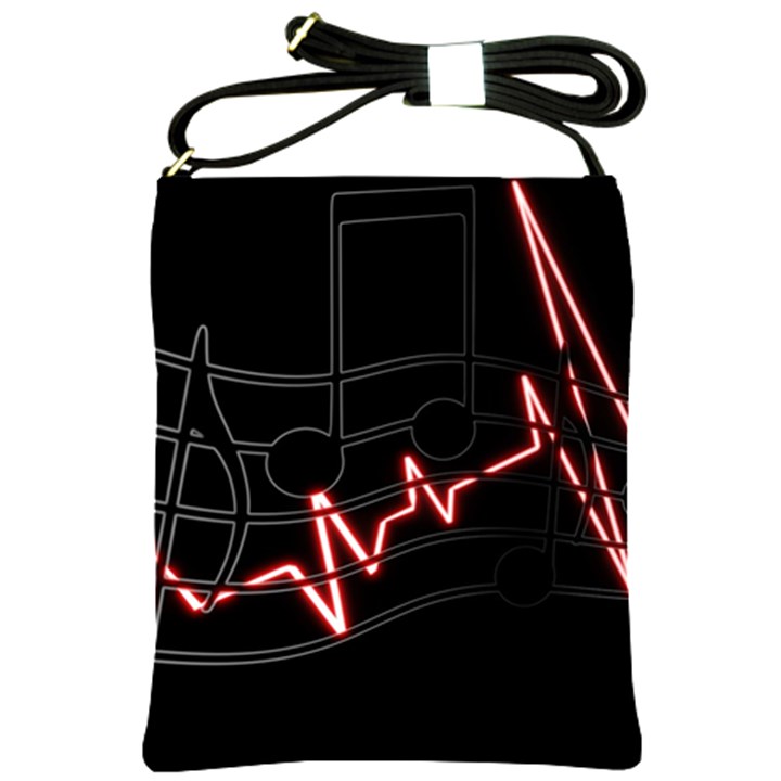 Music Wallpaper Heartbeat Melody Shoulder Sling Bag