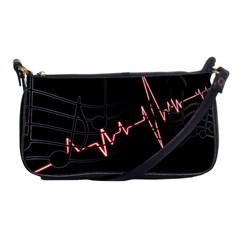 Music Wallpaper Heartbeat Melody Shoulder Clutch Bag by HermanTelo