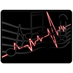 Music Wallpaper Heartbeat Melody Fleece Blanket (large) 