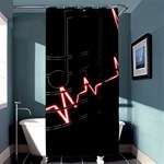 Music Wallpaper Heartbeat Melody Shower Curtain 36  x 72  (Stall)  Curtain(36 X72 ) - 33.26 x66.24  Curtain(36 X72 )