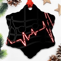 Music Wallpaper Heartbeat Melody Ornament (Snowflake)