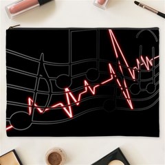 Music Wallpaper Heartbeat Melody Cosmetic Bag (xxxl) by HermanTelo