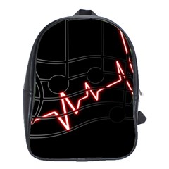 Music Wallpaper Heartbeat Melody School Bag (xl)