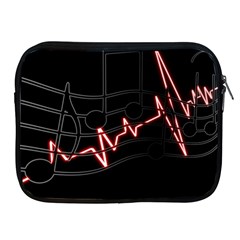 Music Wallpaper Heartbeat Melody Apple Ipad 2/3/4 Zipper Cases