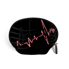 Music Wallpaper Heartbeat Melody Accessory Pouch (small) by HermanTelo