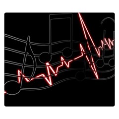 Music Wallpaper Heartbeat Melody Double Sided Flano Blanket (small) 