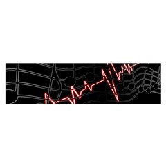 Music Wallpaper Heartbeat Melody Satin Scarf (oblong)