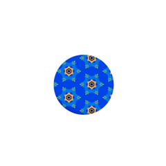 Pattern Backgrounds Blue Star 1  Mini Buttons by HermanTelo