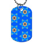 Pattern Backgrounds Blue Star Dog Tag (Two Sides) Front