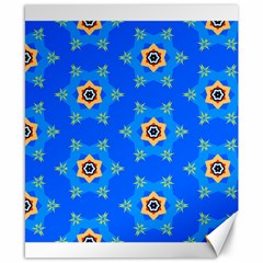 Pattern Backgrounds Blue Star Canvas 8  X 10 