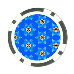 Pattern Backgrounds Blue Star Poker Chip Card Guard by HermanTelo