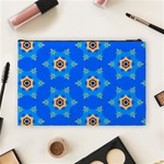 Pattern Backgrounds Blue Star Cosmetic Bag (Large) Back