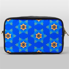 Pattern Backgrounds Blue Star Toiletries Bag (one Side)