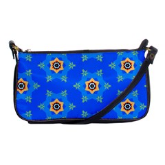 Pattern Backgrounds Blue Star Shoulder Clutch Bag