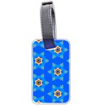 Pattern Backgrounds Blue Star Luggage Tag (two sides) Front