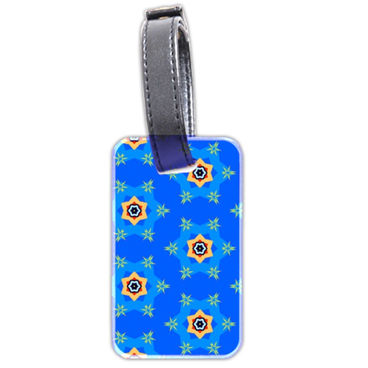 Pattern Backgrounds Blue Star Luggage Tag (two sides)