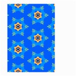 Pattern Backgrounds Blue Star Small Garden Flag (Two Sides) Front