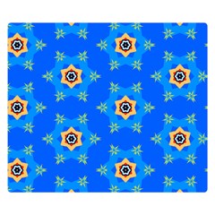 Pattern Backgrounds Blue Star Double Sided Flano Blanket (small) 