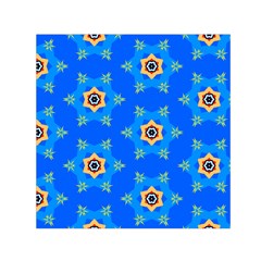 Pattern Backgrounds Blue Star Small Satin Scarf (square) by HermanTelo