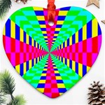 Maze Rainbow Vortex Ornament (Heart) Front