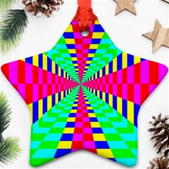 Maze Rainbow Vortex Ornament (star) by HermanTelo