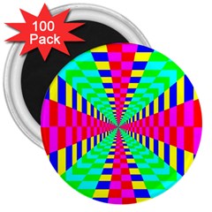 Maze Rainbow Vortex 3  Magnets (100 pack)