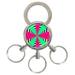 Maze Rainbow Vortex 3-Ring Key Chain Front