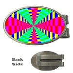 Maze Rainbow Vortex Money Clips (Oval)  Front