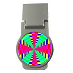 Maze Rainbow Vortex Money Clips (Round)  Front