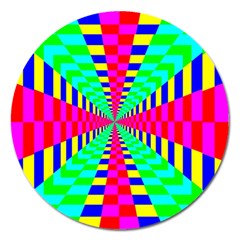 Maze Rainbow Vortex Magnet 5  (Round)