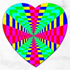 Maze Rainbow Vortex Jigsaw Puzzle (Heart)