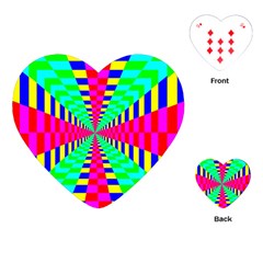 Maze Rainbow Vortex Playing Cards Single Design (heart)