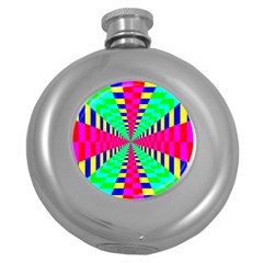 Maze Rainbow Vortex Round Hip Flask (5 Oz)