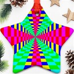 Maze Rainbow Vortex Star Ornament (Two Sides) Front