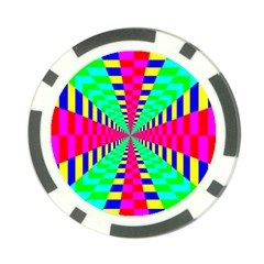 Maze Rainbow Vortex Poker Chip Card Guard