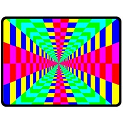 Maze Rainbow Vortex Fleece Blanket (large)  by HermanTelo