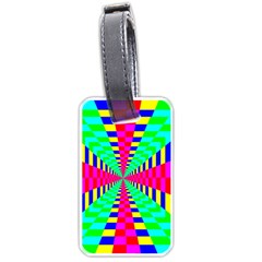 Maze Rainbow Vortex Luggage Tag (one Side) by HermanTelo