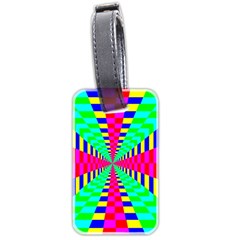 Maze Rainbow Vortex Luggage Tag (two Sides) by HermanTelo