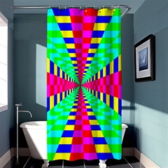 Maze Rainbow Vortex Shower Curtain 36  X 72  (stall) 