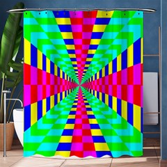 Maze Rainbow Vortex Shower Curtain 60  x 72  (Medium) 