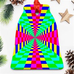 Maze Rainbow Vortex Bell Ornament (two Sides) by HermanTelo