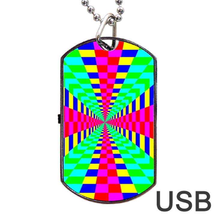 Maze Rainbow Vortex Dog Tag USB Flash (Two Sides)