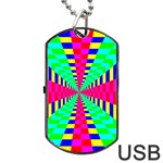 Maze Rainbow Vortex Dog Tag USB Flash (Two Sides) Back