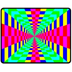 Maze Rainbow Vortex Double Sided Fleece Blanket (Medium) 