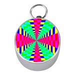 Maze Rainbow Vortex Mini Silver Compasses Front