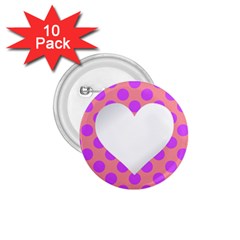 Love Heart Valentine 1 75  Buttons (10 Pack) by HermanTelo