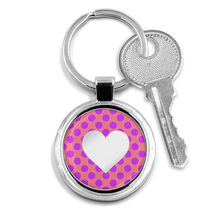 Love Heart Valentine Key Chain (Round)